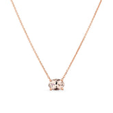 Morganite Oval Necklace in 9ct Rose Gold - Wallace Bishop