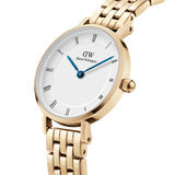 Daniel Wellington Petite Roman Numerals 28 5-Link G White Watch