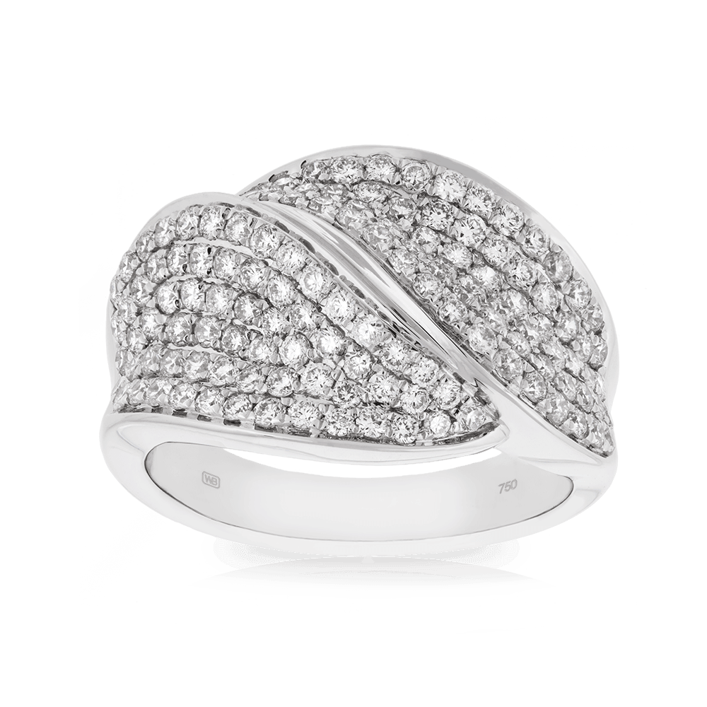 Multistone New York Collection Diamond Dress Ring in 18ct White Gold - Wallace Bishop
