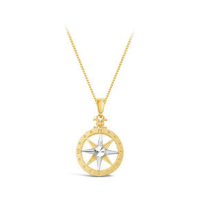 North Star Compass Pendant in 9ct Yellow Gold - Wallace Bishop