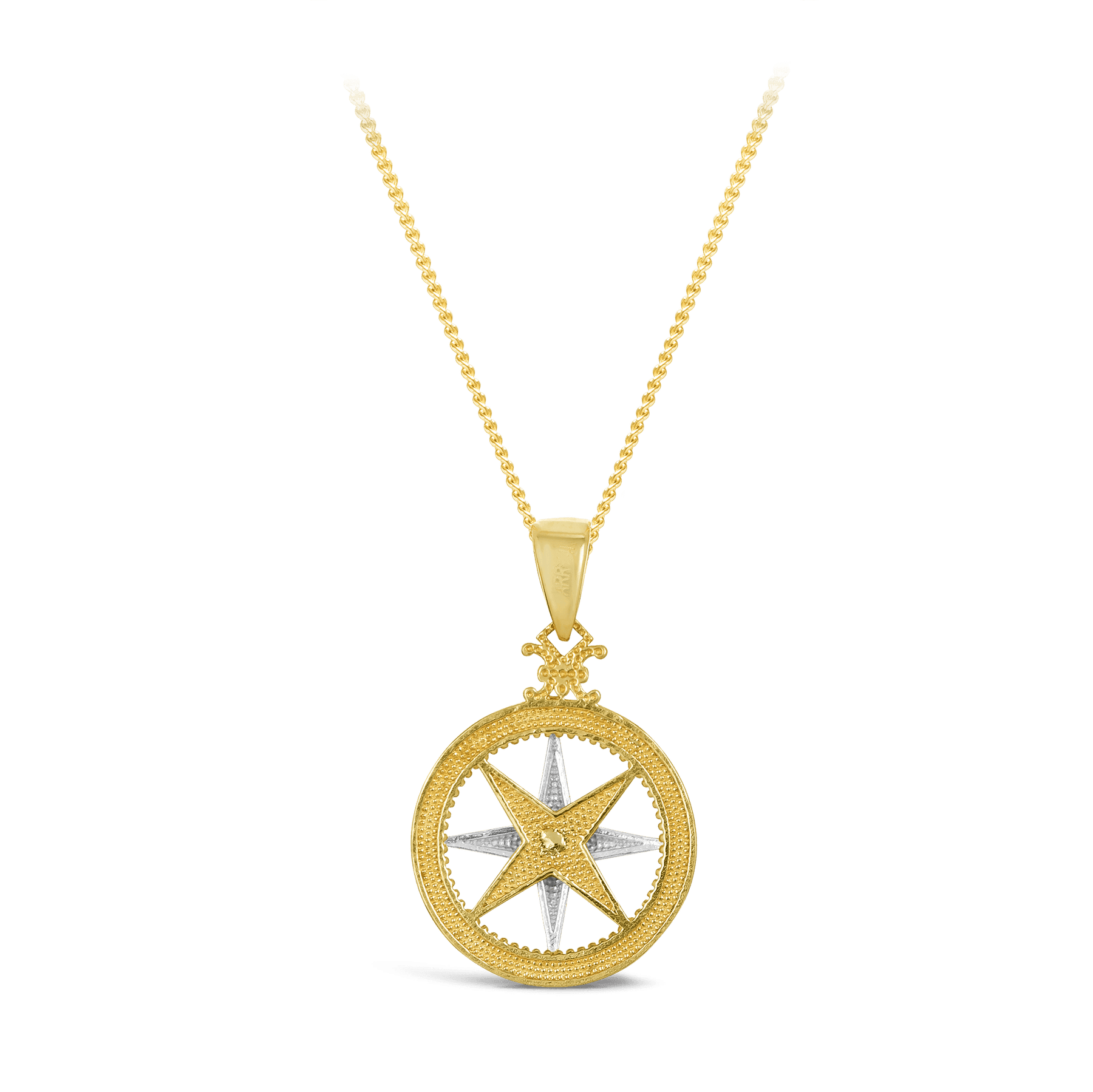 North Star Compass Pendant in 9ct Yellow Gold - Wallace Bishop