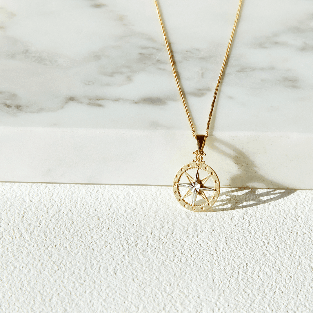 Circle of Love® Diamond Compass Pendant in Sterling Silver | Helzberg  Diamonds