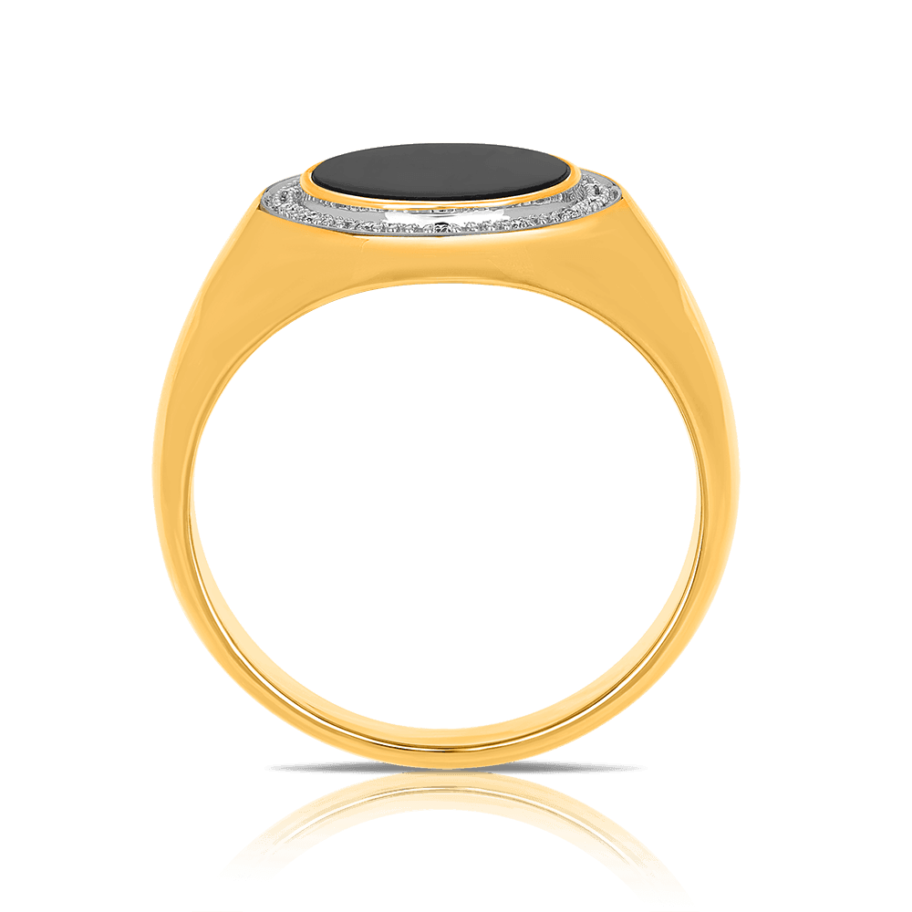 9ct gold 2025 onyx signet ring