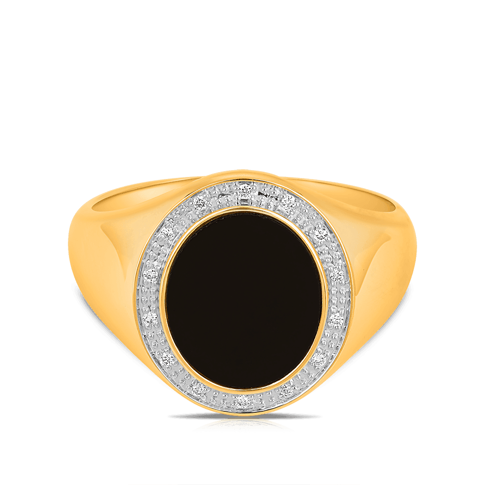 Onyx and gold shop ring