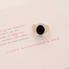 Onyx & Diamond Signet Ring in 9ct Yellow Gold - Wallace Bishop