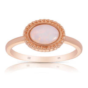 Opal Oval Ring in 9ct Rose Gold - Wallace Bishop