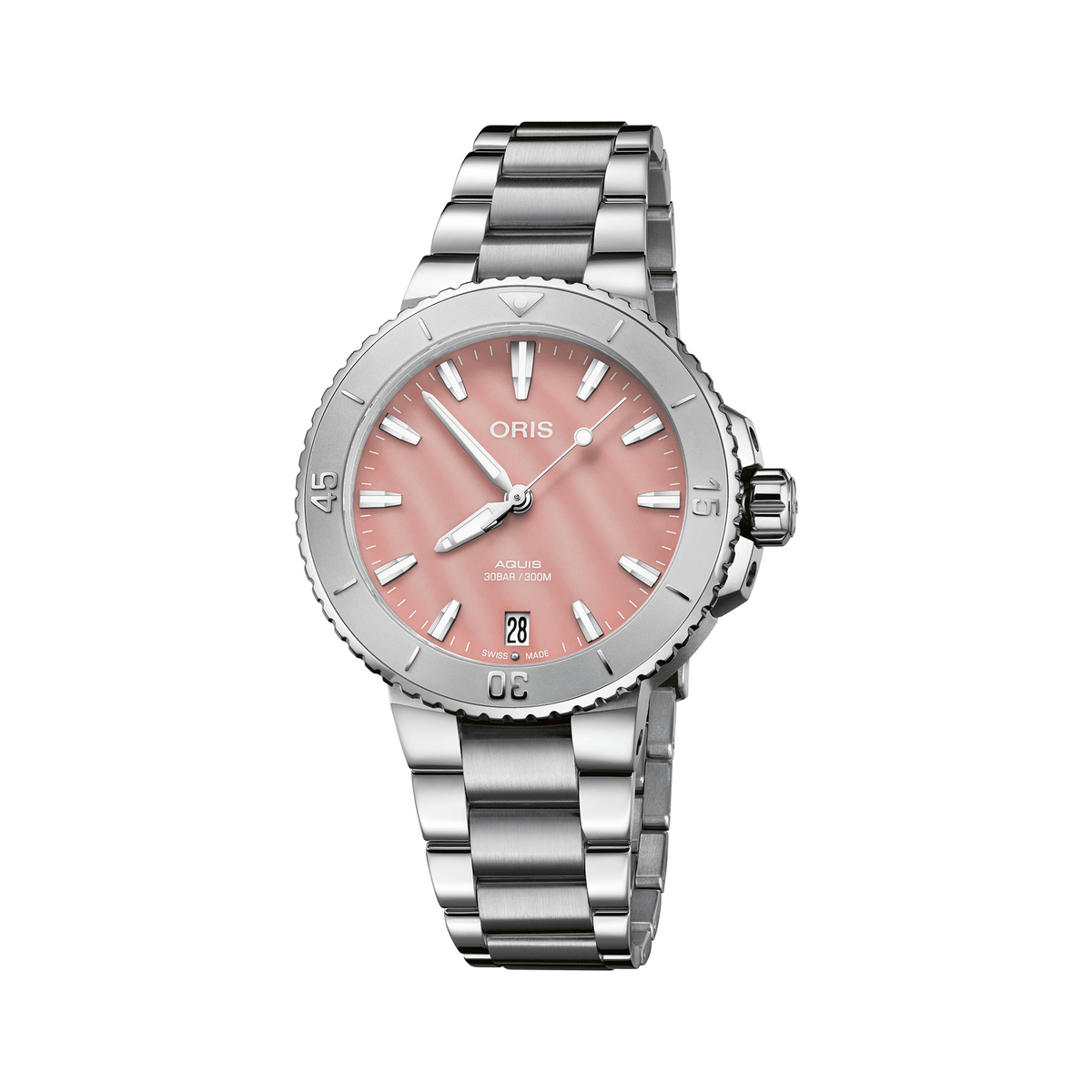 Oris Aquis Women's 36.5mm Stainless Steel Automatic Watch 733 7770 4158MB - Wallace Bishop