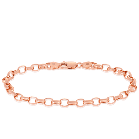 Oval Belcher Bracelet in 9ct Rose Gold - Wallace Bishop