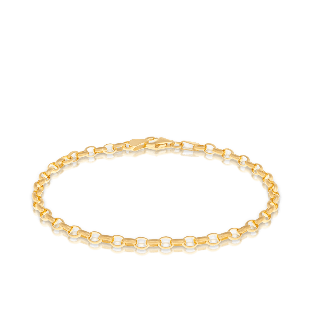Oval Belcher Bracelet in 9ct Yellow Gold - Wallace Bishop