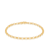 Oval Belcher Bracelet in 9ct Yellow Gold - Wallace Bishop