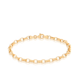 Oval Belcher Bracelet in 9ct Yellow Gold - Wallace Bishop
