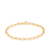 Oval Belcher Bracelet in 9ct Yellow Gold - Wallace Bishop