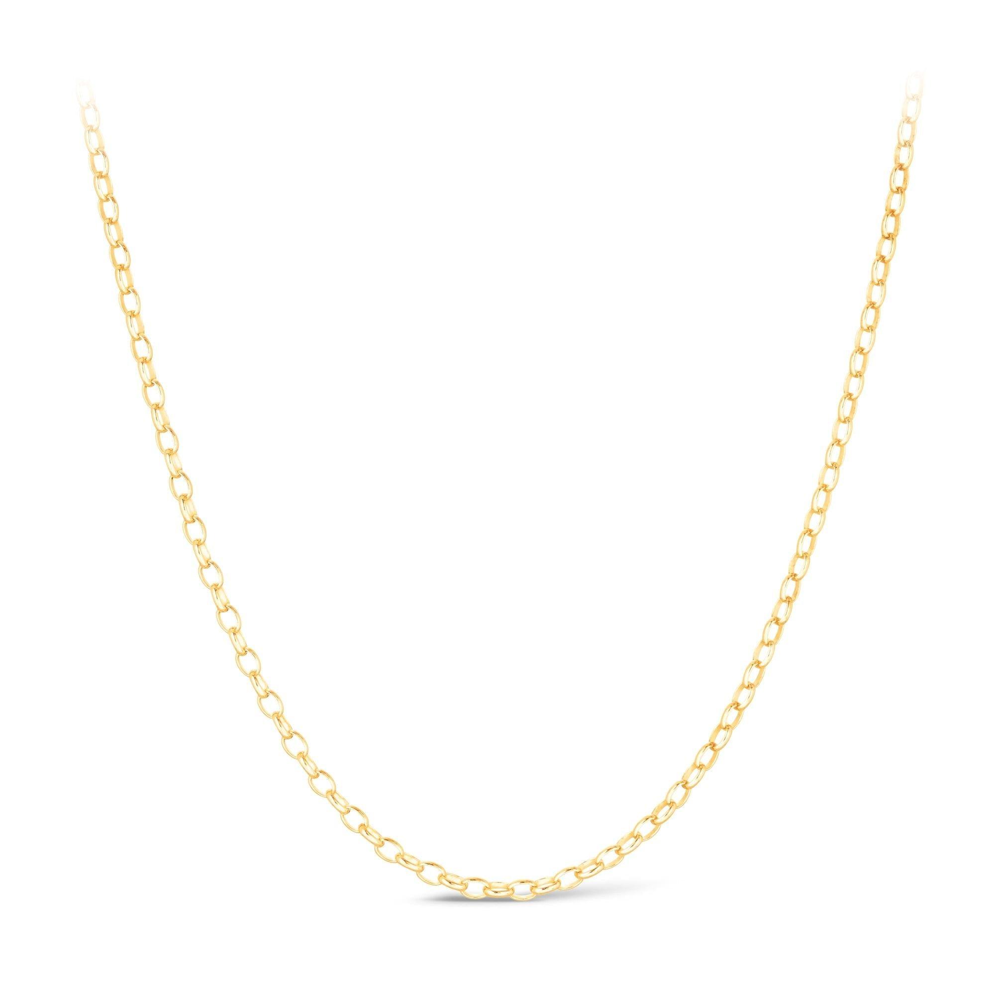 Oval Belcher Link Chain in 9ct Yellow Gold - Wallace Bishop
