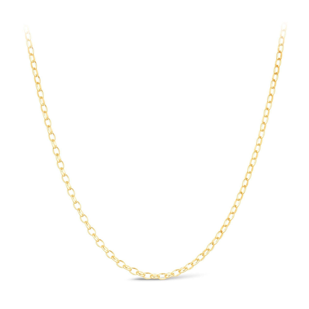 Oval Belcher Link Chain in 9ct Yellow Gold - Wallace Bishop