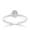 Oval Diamond Dress Ring in 9ct White Gold - Wallace Bishop