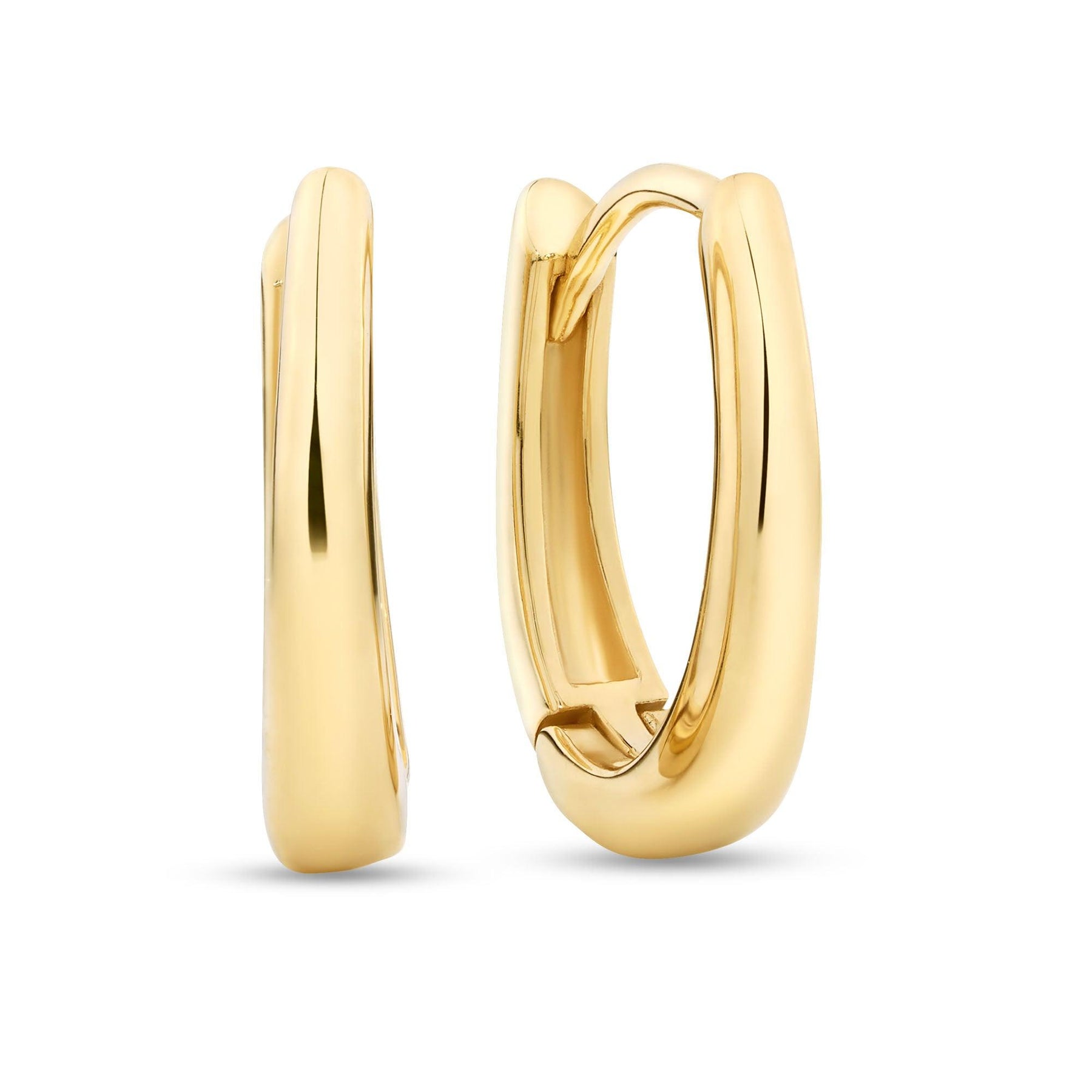 Oval huggie earrings Clearance