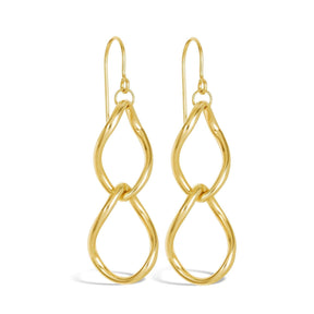 Oval Link Drop Earrings in 9ct Yellow Gold - Wallace Bishop