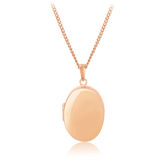 Oval Locket Pendant in 9ct Rose Gold - Wallace Bishop