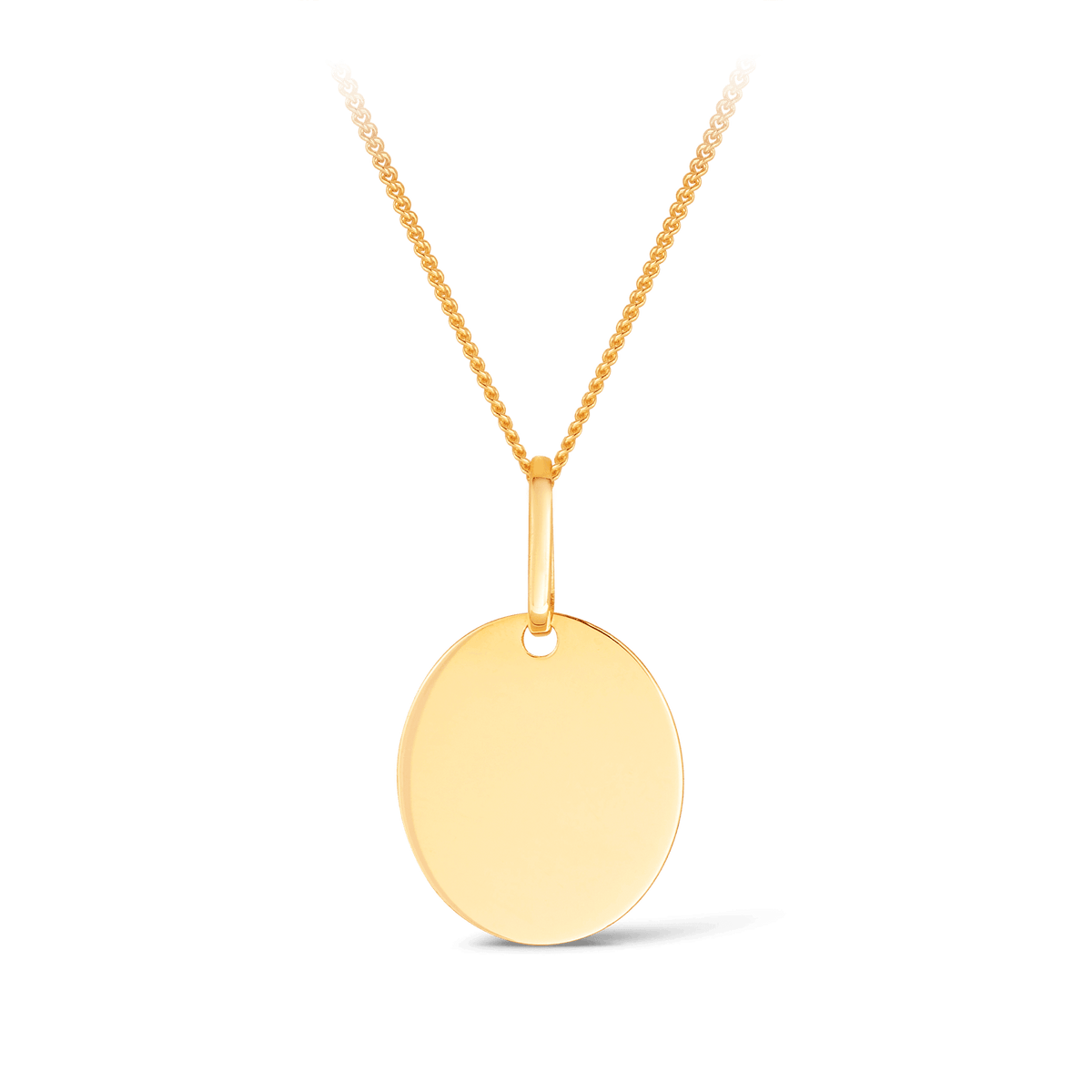 Oval Shape Pendant in 9ct Yellow Gold - Wallace Bishop