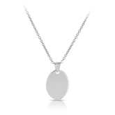 Oval Sterling Silver Pendant - Wallace Bishop