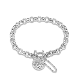 Padlock Belcher Link Bracelet in Sterling Silver - Wallace Bishop