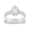 Pear Cut Diamond Halo Engagement & Wedding Bridal Set Rings in 18ct White Gold - Wallace Bishop