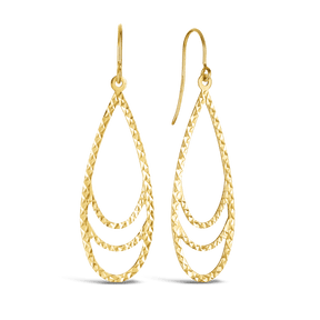 Pear Drop Earrings in 9ct Yellow Gold - Wallace Bishop