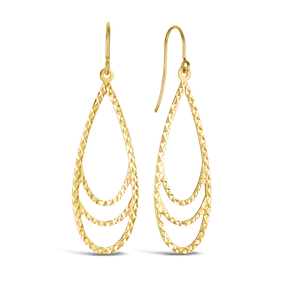 Pear Drop Earrings in 9ct Yellow Gold - Wallace Bishop