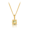 Peridot Round Pendant in 9ct Yellow Gold - Wallace Bishop