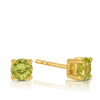 Peridot Round Stud Earrings in 9ct Yellow Gold - Wallace Bishop