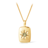 Peridot Star Set Rectangular Pendant in 9ct Yellow Gold - Wallace Bishop