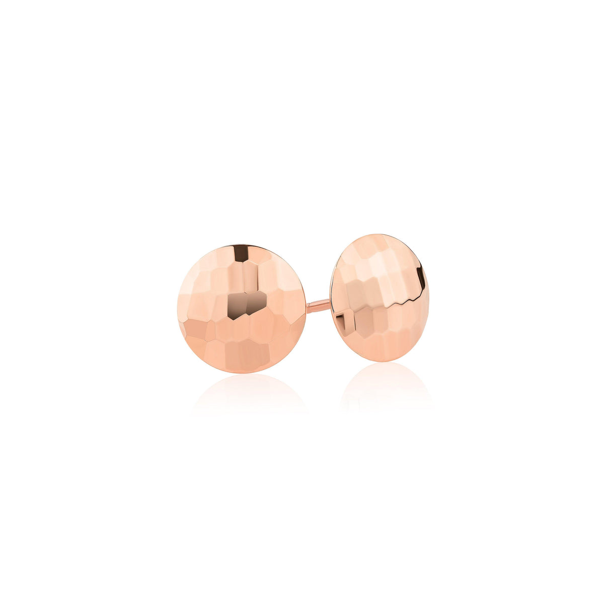Petite Diamond Cut Stud Earrings in 9ct Rose Gold - Wallace Bishop