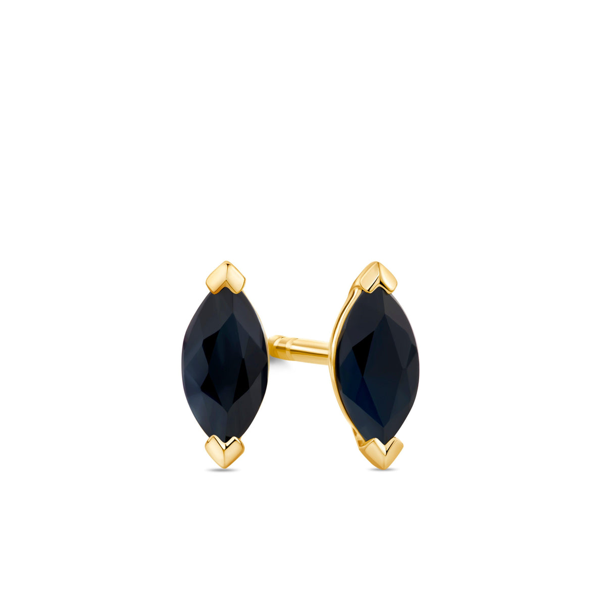 Petite Sapphire Marquise Earrings in 9ct Yellow Gold - Wallace Bishop