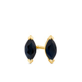 Petite Sapphire Marquise Earrings in 9ct Yellow Gold - Wallace Bishop