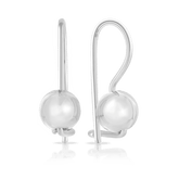 Plain Euro Ball Earrings in Sterling Silver - Wallace Bishop