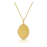 Plain Oval Locket in 9ct Yellow Gold - Wallace Bishop