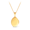Plain Oval Locket Pendant in 9ct Yellow Gold - Wallace Bishop