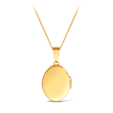 Plain Oval Locket Pendant in 9ct Yellow Gold - Wallace Bishop