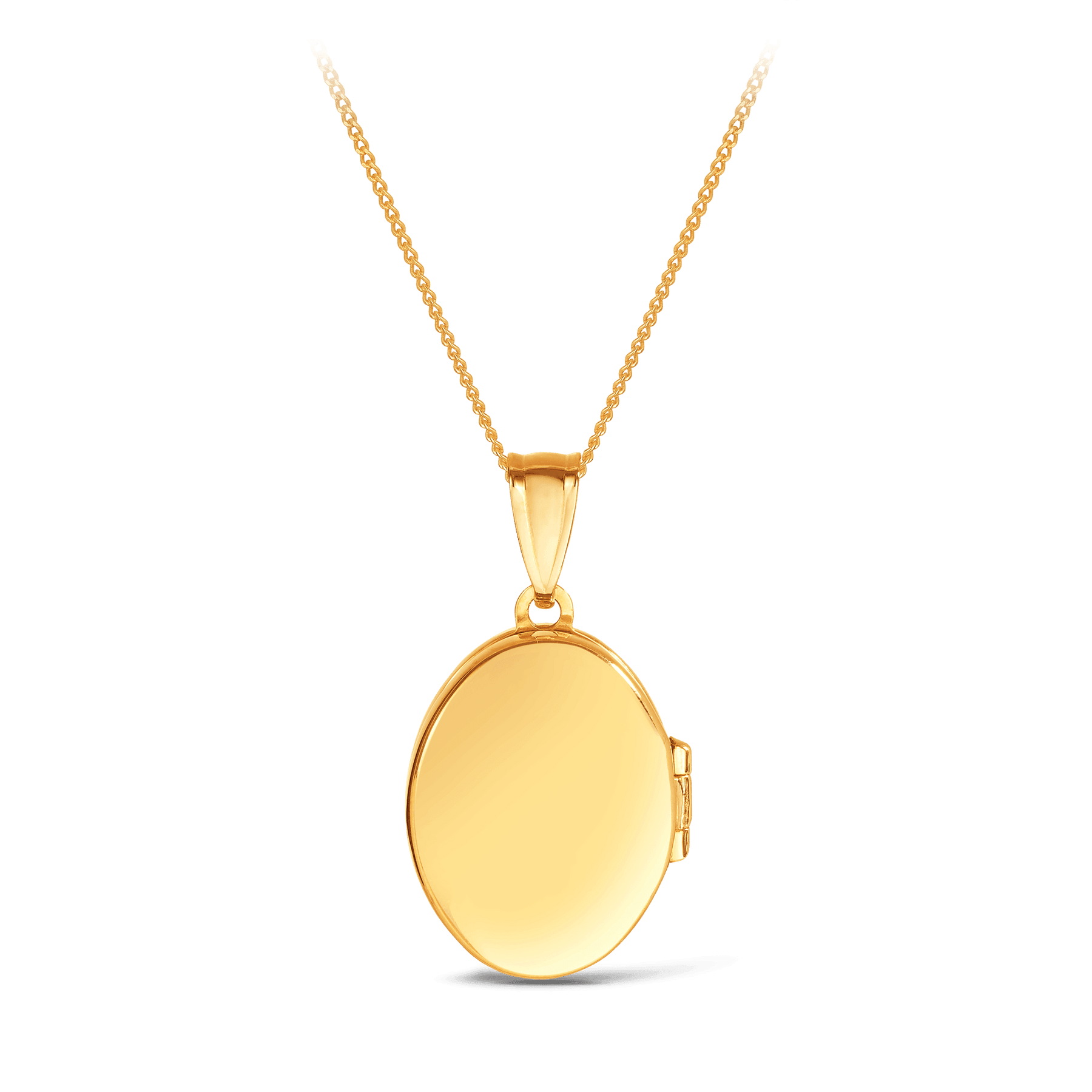 Gold oval 2025 locket and chain