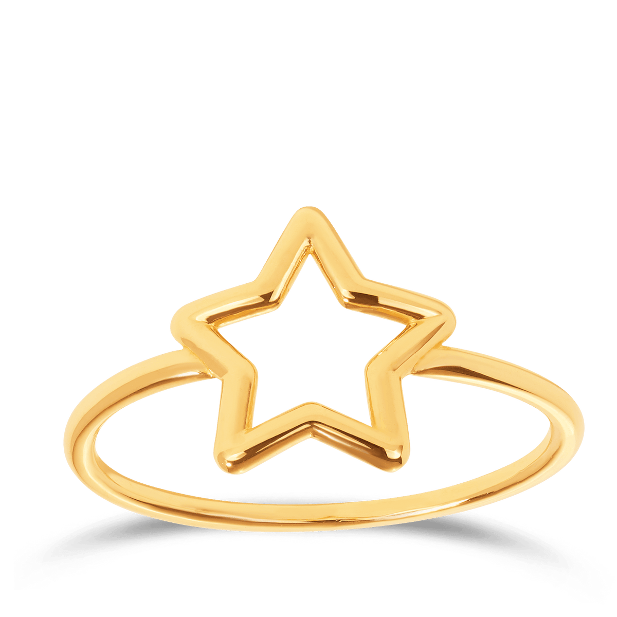 Plain Star Ring in 9ct Yellow Gold - Wallace Bishop