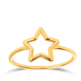 Plain Star Ring in 9ct Yellow Gold - Wallace Bishop