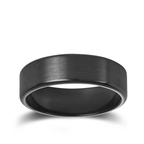 Plain Wedding Ring in Black Zirconium - Wallace Bishop