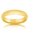Polished High Dome Wedder Ring in 9ct Yellow Gold - Wallace Bishop