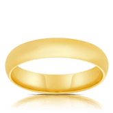 Polished High Dome Wedder Ring in 9ct Yellow Gold - Wallace Bishop