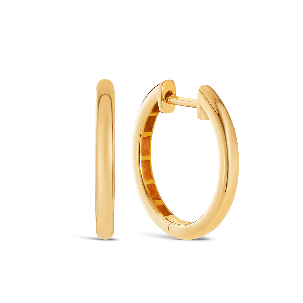 Polished Round Huggie Earrings in 9ct Yellow Gold - Wallace Bishop
