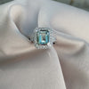 Aquamarine and diamond ring