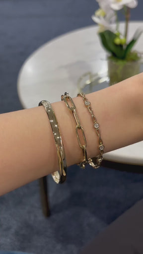 Infinity Link Diamond Bracelet in 9ct Yellow Gold