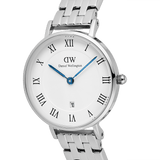 Daniel Wellington Petite Roman Numerals Date 5-linkSilver