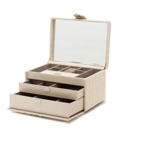 Wolf Caroline Medium Jewellery Case Ivory 329753