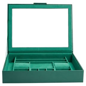 Wolf Sophia Jewellery Box with Window Forest Green 392412